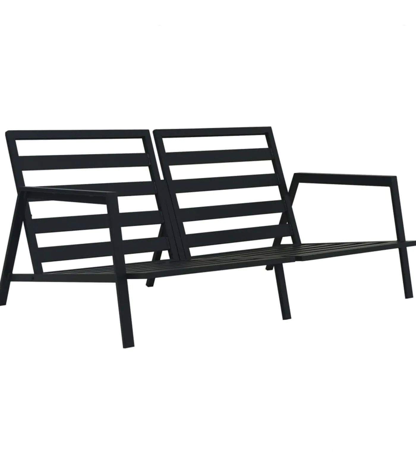 Hot 4-delige Loungeset met kussens aluminium donkergrijs Tuinmeubelen