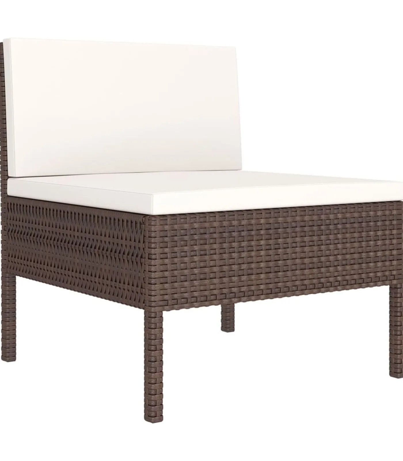 Hot 5-delige Loungeset met kussens poly rattan bruin Tuinmeubelen