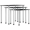 3-delige Tafeltjesset gehard glas zwart Tafels
