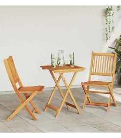 3-delige Tuin Bistro Set - Massief Acaciahout Tuinmeubelen