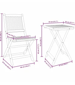 3-delige Tuin Bistro Set - Massief Acaciahout Tuinmeubelen