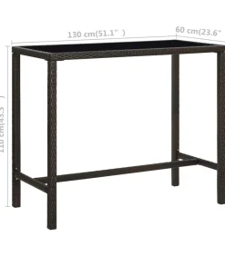 New 5-delige Tuinbarset poly rattan bruin Tuinmeubelen