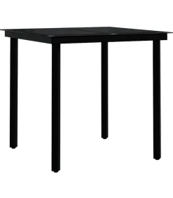 Hot 5-delige Tuinset grijs en zwart Tuinmeubelen