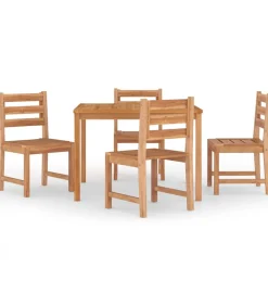 5-delige Tuinset massief teakhout Tuinmeubelen