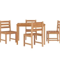 5-delige Tuinset massief teakhout Tuinmeubelen