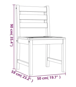 Outlet 3-delige Tuinset massief teakhout Tuinmeubelen