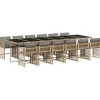 Sale 13-delige Tuinset met kussens poly rattan gemengd beige Tuinmeubelen