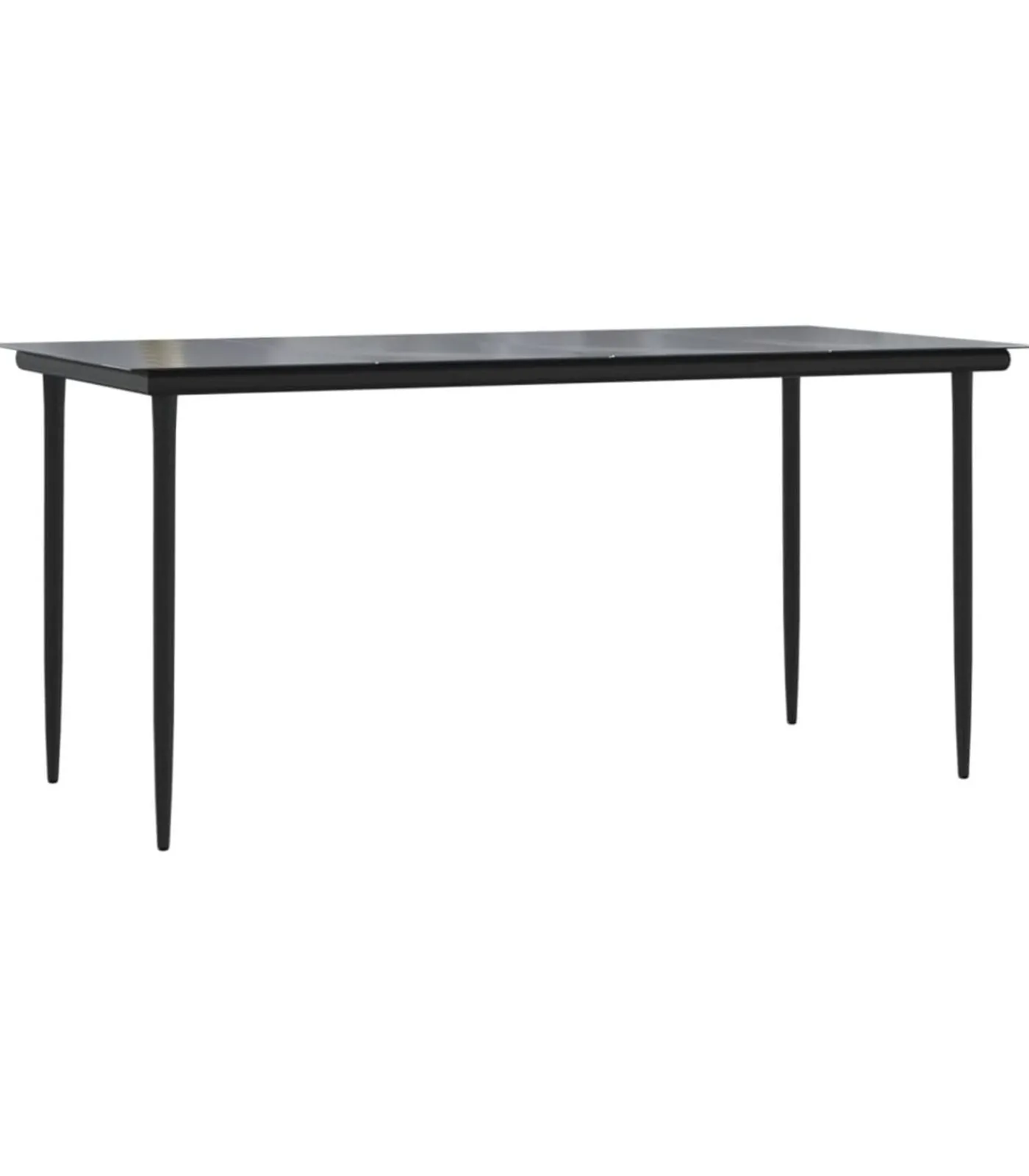 Clearance 5-delige Tuinset met kussens poly rattan zwart Tuinmeubelen