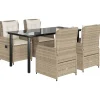 New 5-delige Tuinset met kussens poly rattan beige Tuinmeubelen