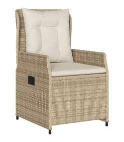 New 5-delige Tuinset met kussens poly rattan beige Tuinmeubelen