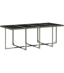 Outlet 13-delige Tuinset met kussens poly rattan grijs Tuinmeubelen