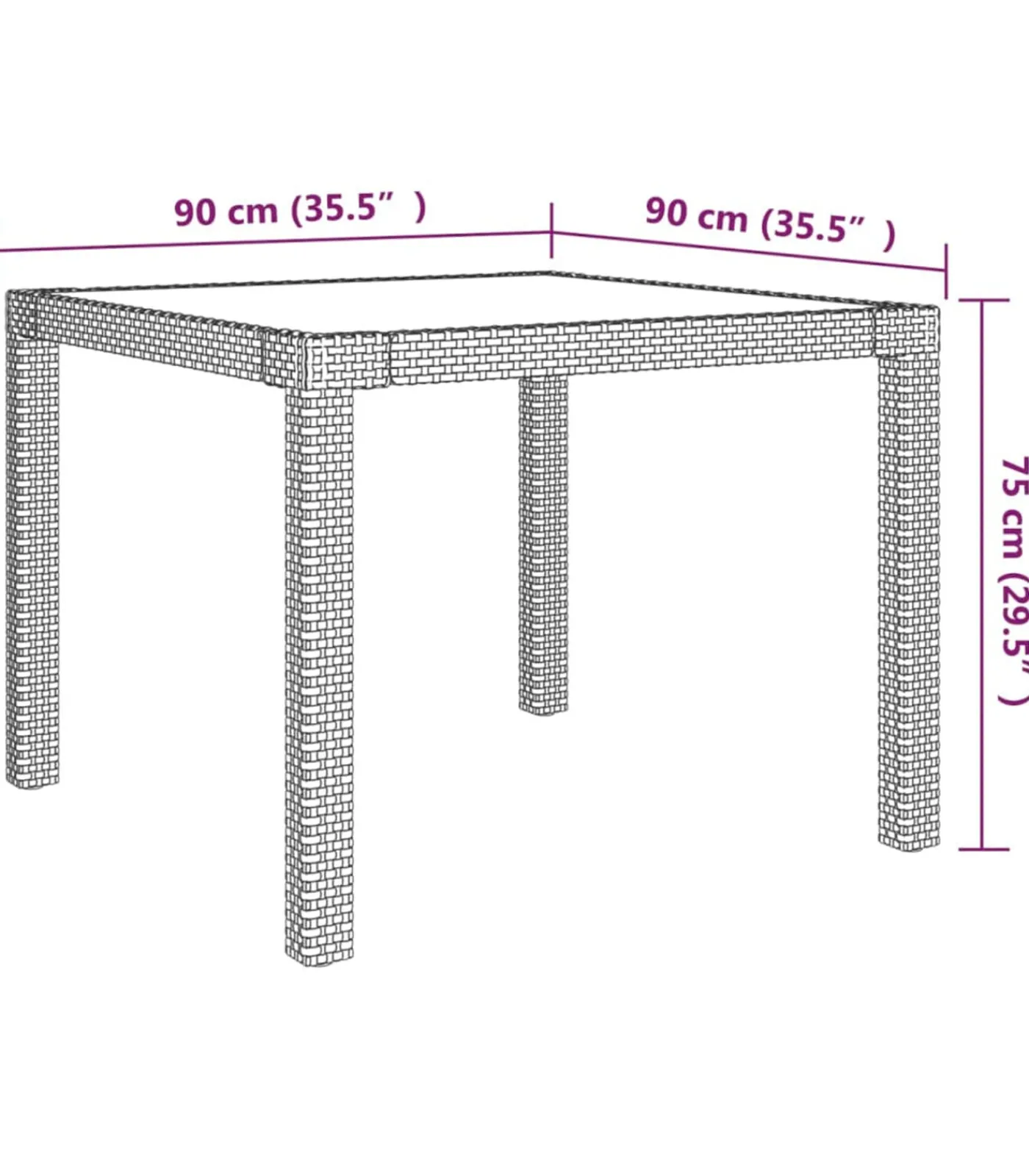 New 3-delige Tuinset met kussens poly rattan grijs Tuinmeubelen