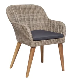 Clearance 9-delige Tuinset poly rattan bruin Tuinmeubelen