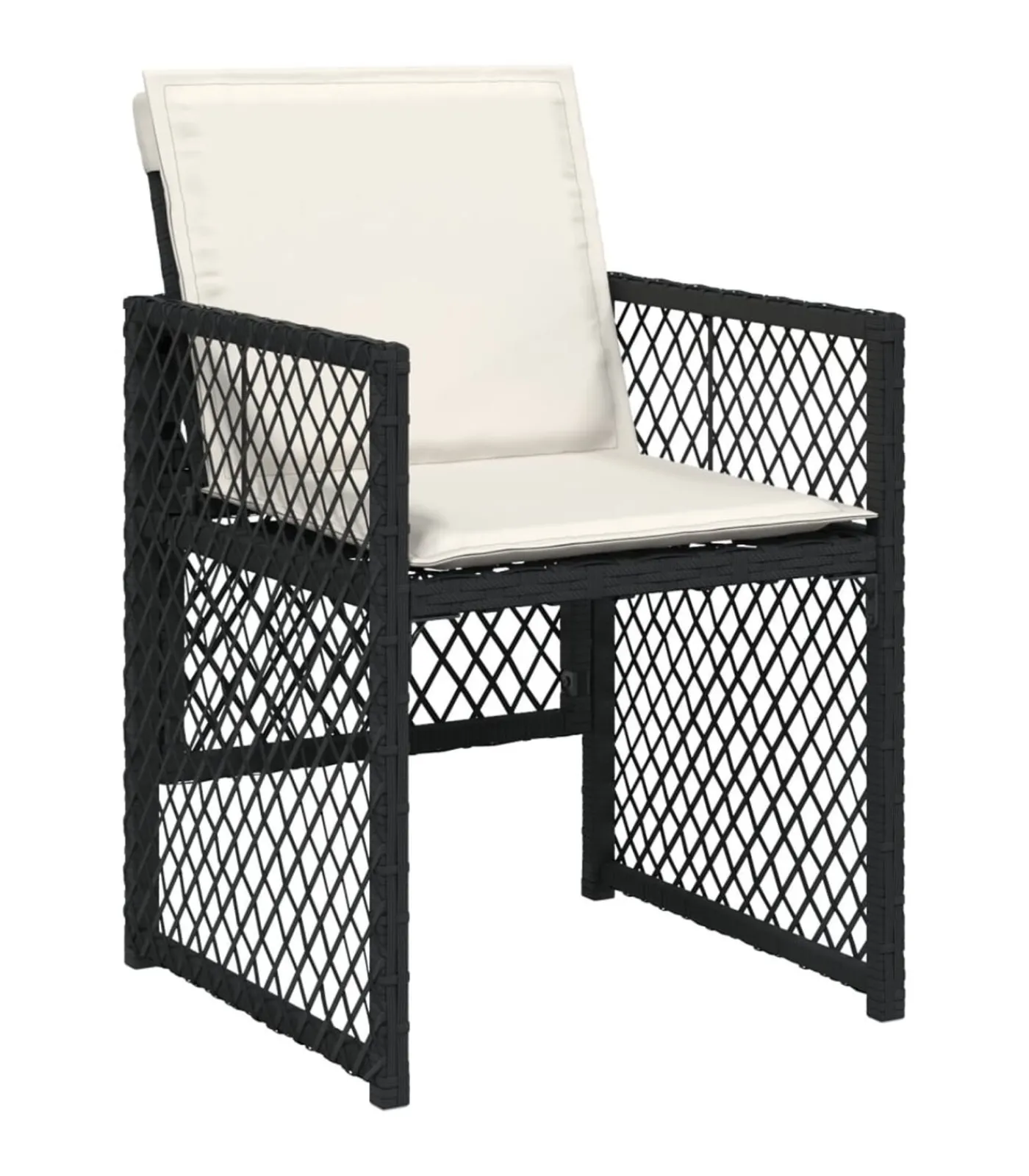 Outlet 9-delige Tuinset poly rattan zwart Tuinmeubelen