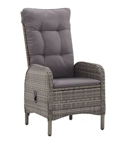 Sale 3-delige Tuinset poly rattan grijs Tuinmeubelen