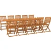 New 11-delige Tuinset 280x90x75 cm massief acaciahout Tuinmeubelen