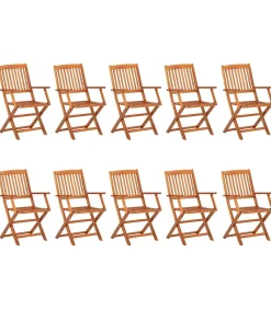 New 11-delige Tuinset 280x90x75 cm massief acaciahout Tuinmeubelen
