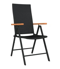 Hot 7-delige Tuinset zwart Tuinmeubelen