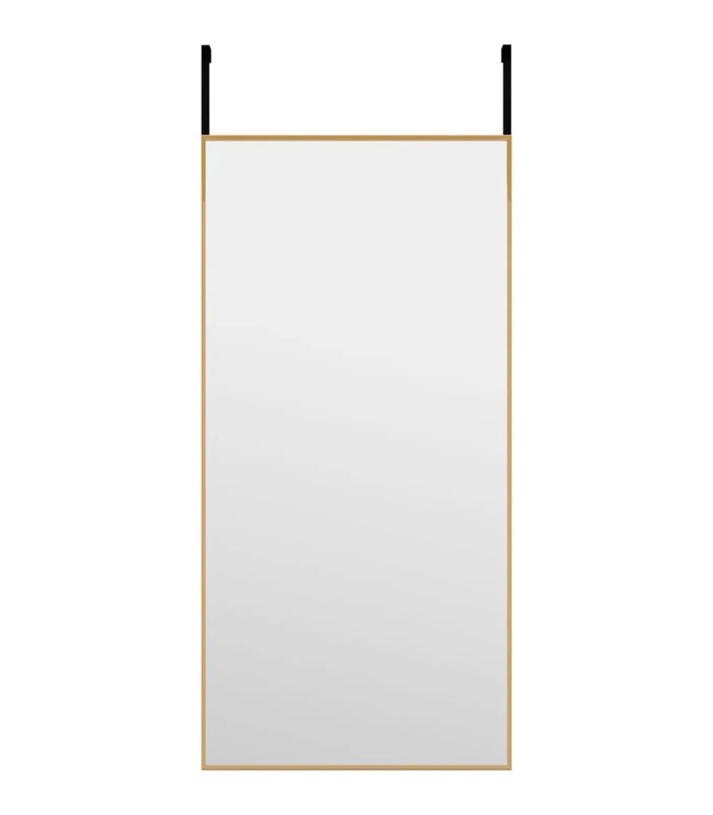 Outlet Deurspiegel 30x60 cm glas en aluminium goudkleurig Spiegels