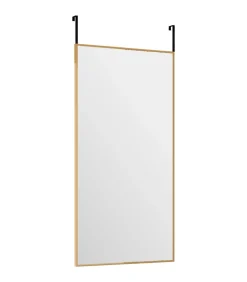 Outlet Deurspiegel 30x60 cm glas en aluminium goudkleurig Spiegels