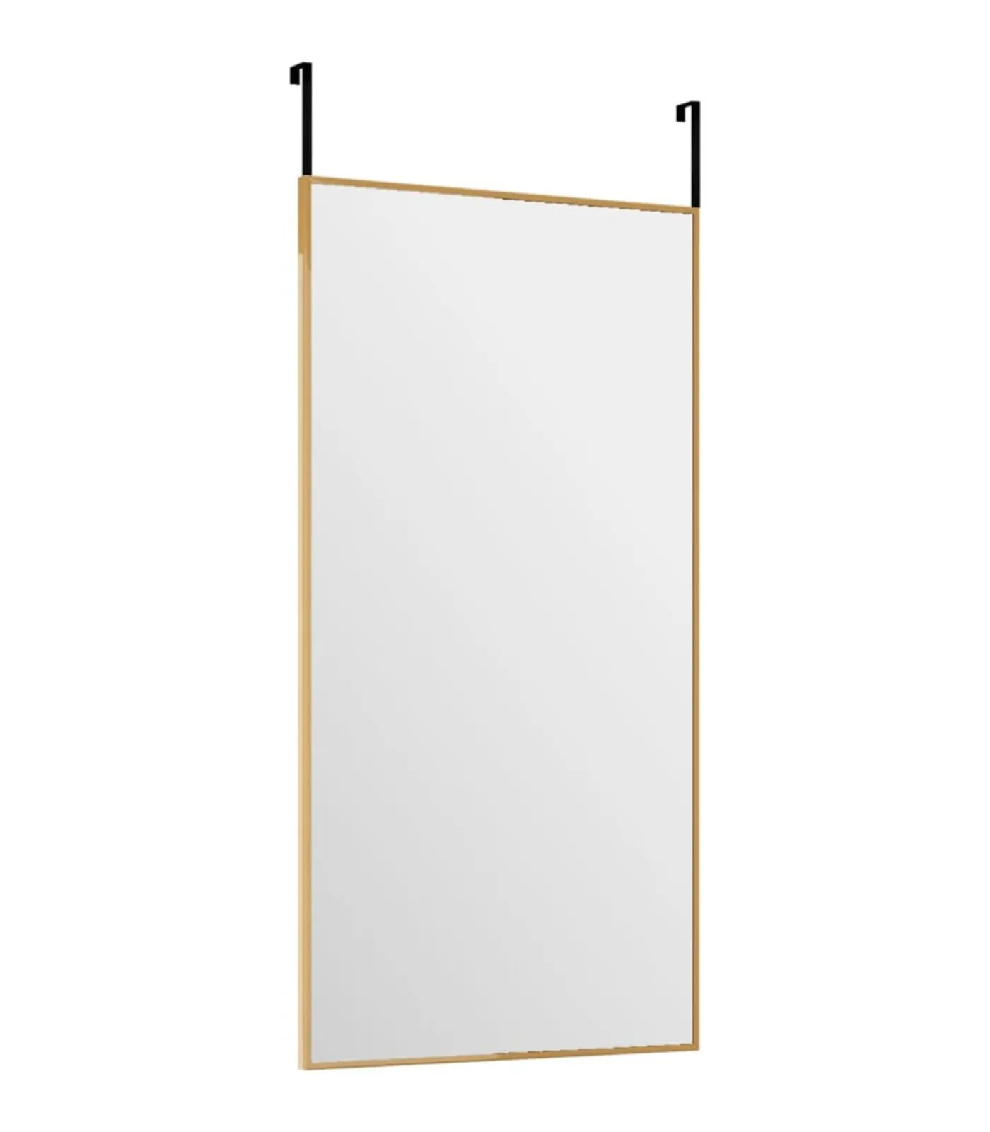 Outlet Deurspiegel 30x60 cm glas en aluminium goudkleurig Spiegels