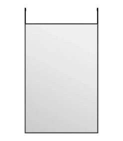 Discount Deurspiegel 40x60 cm glas en aluminium zwart Spiegels