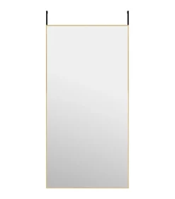Best Deurspiegel 50x100 cm glas en aluminium goudkleurig Spiegels