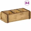 Discount Dienblad met opslag 4 pcs Bruin 30 x 14 x 9 cm Organiseren
