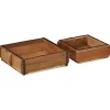 Discount Dienblad met opslag 2 pcs Bruin 31 x 29 x 10 cm Organiseren