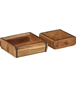 Discount Dienblad met opslag 2 pcs Bruin 31 x 29 x 10 cm Organiseren