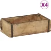Discount Dienblad met opslag 4 pcs Bruin 30 x 15 x 9 cm Organiseren