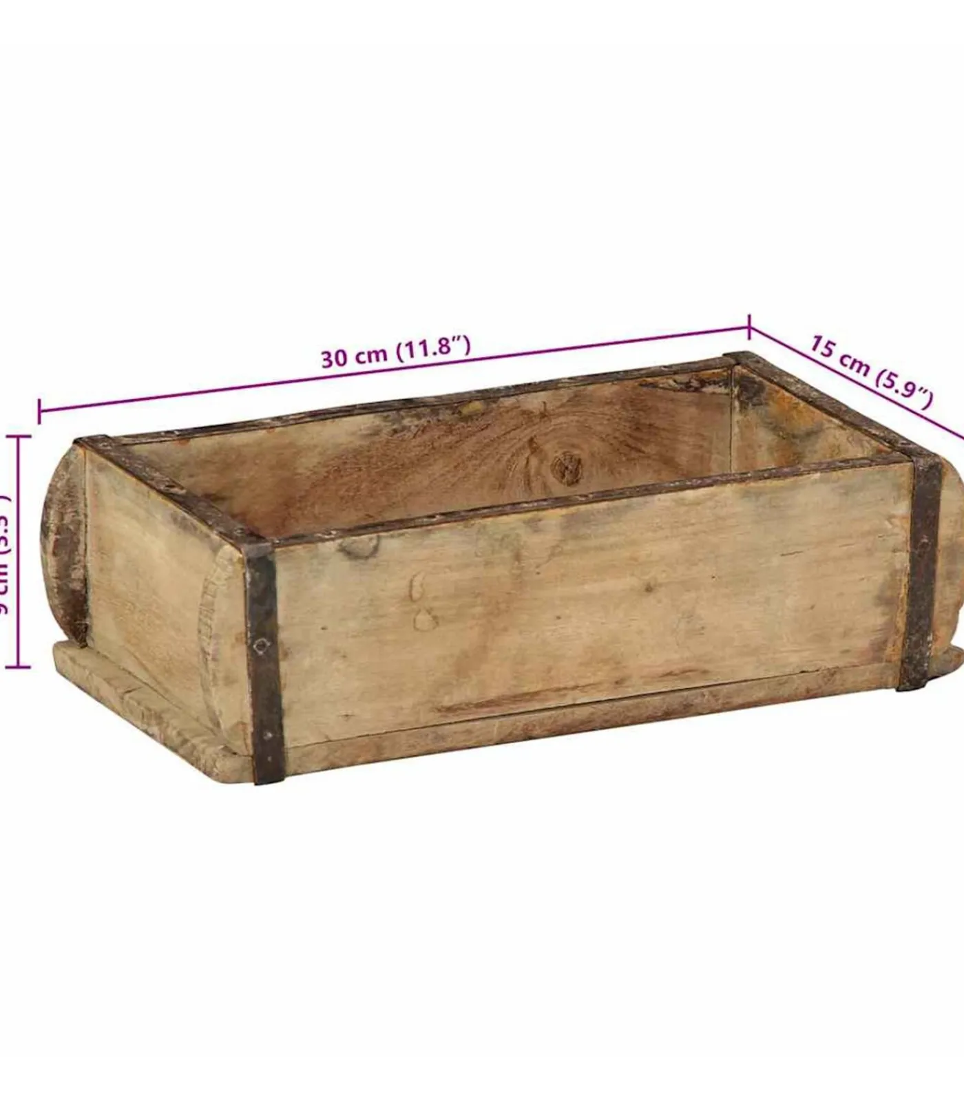 Clearance Dienblad met opslag Bruin 30 x 15 x 9 cm Organiseren