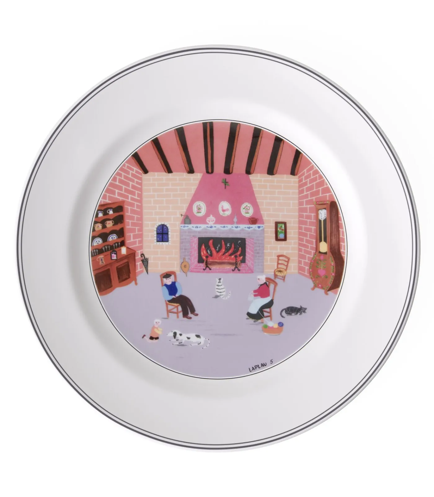 Sale Dinerbord Open haard Design Naif Tafelgerei