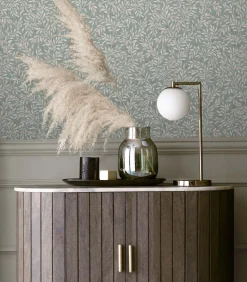 Online Ditsy Leaf Blauw 10mx52cm Wanddecoratie