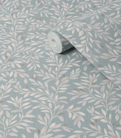 Online Ditsy Leaf Blauw 10mx52cm Wanddecoratie