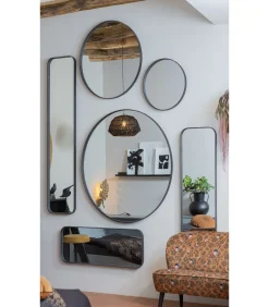 Hot Doutzen Spiegel - Metaal - Zwart - 170x40x5 Spiegels