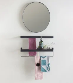 Hot Doutzen Spiegel - Metaal - Zwart - 50x50x5 Spiegels