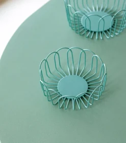 New Draadmand 16xH7cm groen Flores Keukenaccessoires