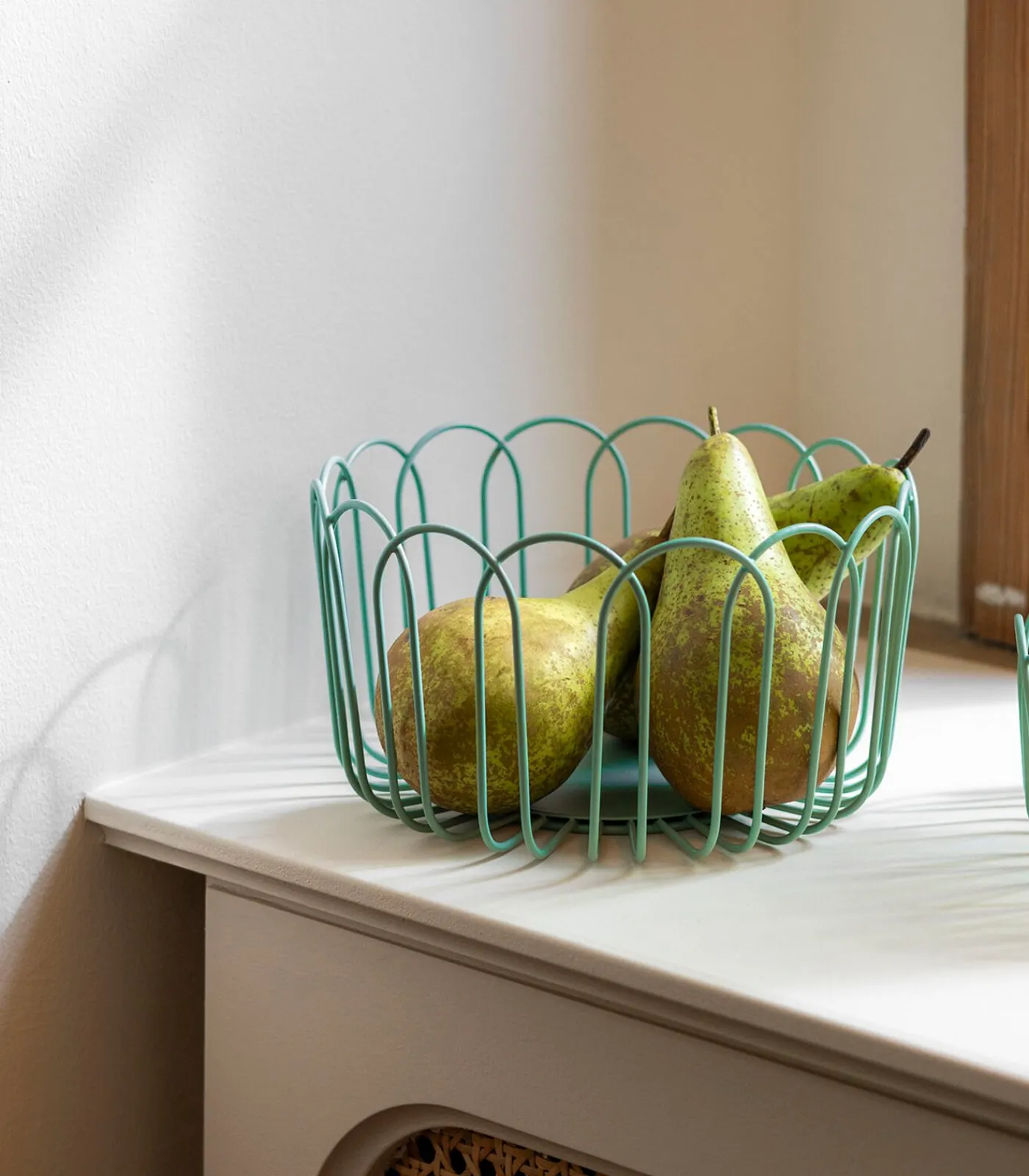 Sale Draadmand 19xH10cm groen Flores Keukenaccessoires