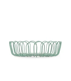 Hot Draadmand 26,5xH7,5cm groen Flores Keukenaccessoires