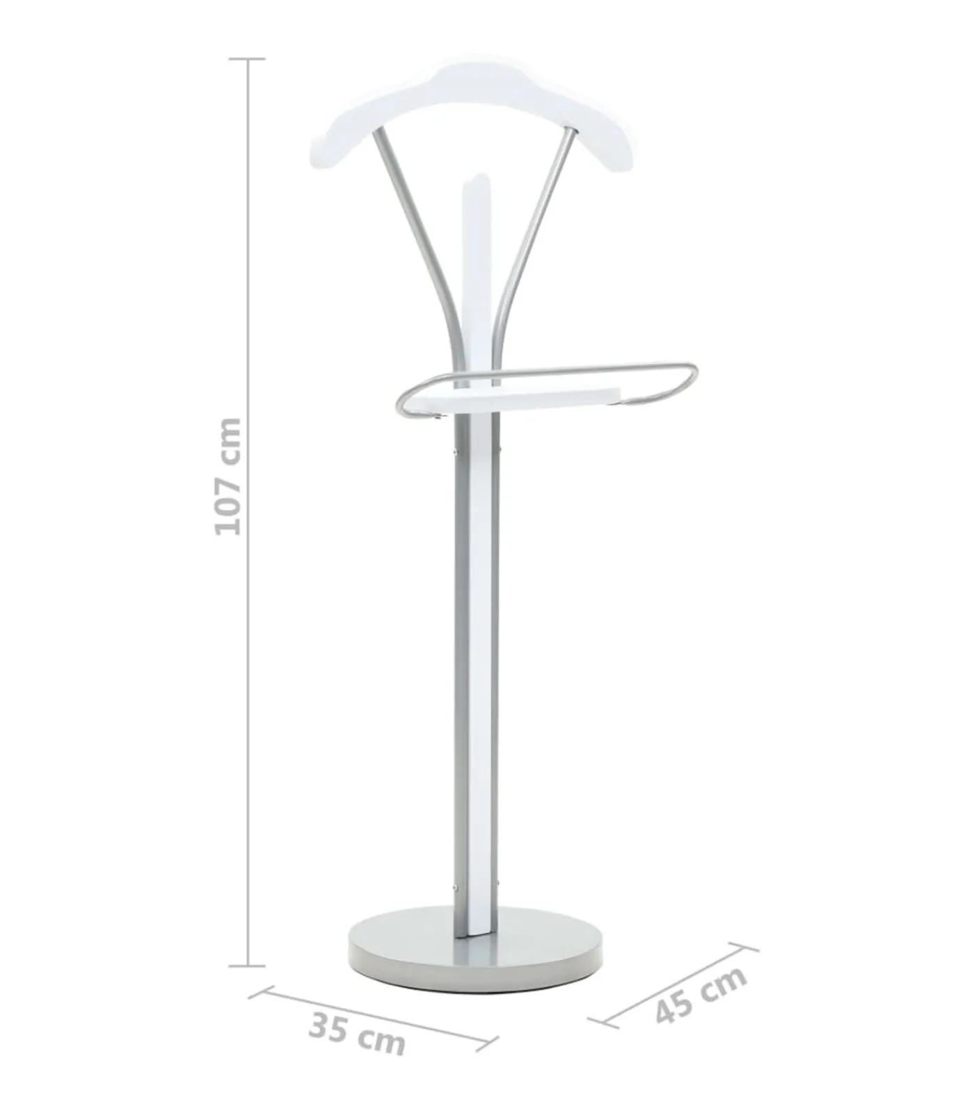 Dressboy 45x35x107 cm wit Organiseren