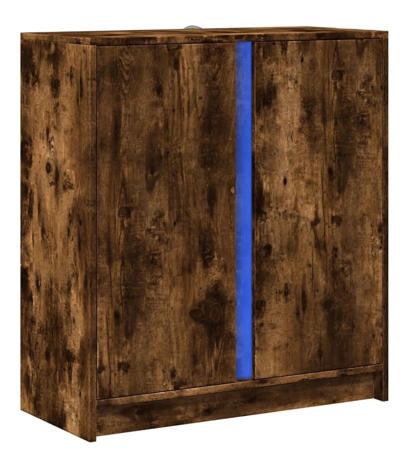 Discount Dressoir met LED 77x34x85 cm bewerkt hout gerookt eikenkleurig Meubels