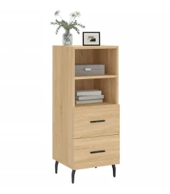 Clearance Dressoir 34,5x34x90 cm bewerkt hout sonoma eiken Meubels
