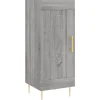 Sale Dressoir 34,5x34x90 cm bewerkt hout grijs sonoma eikenkleurig Meubels
