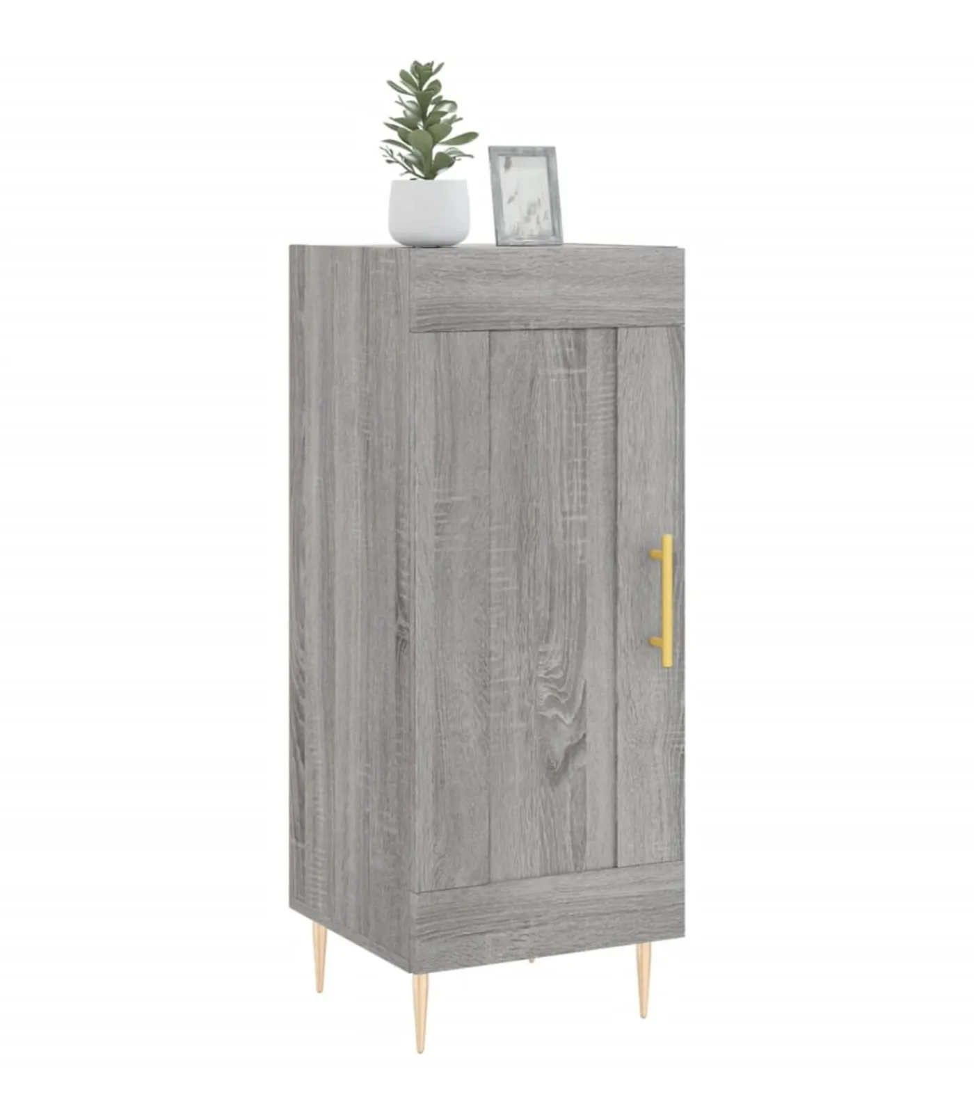 Sale Dressoir 34,5x34x90 cm bewerkt hout grijs sonoma eikenkleurig Meubels