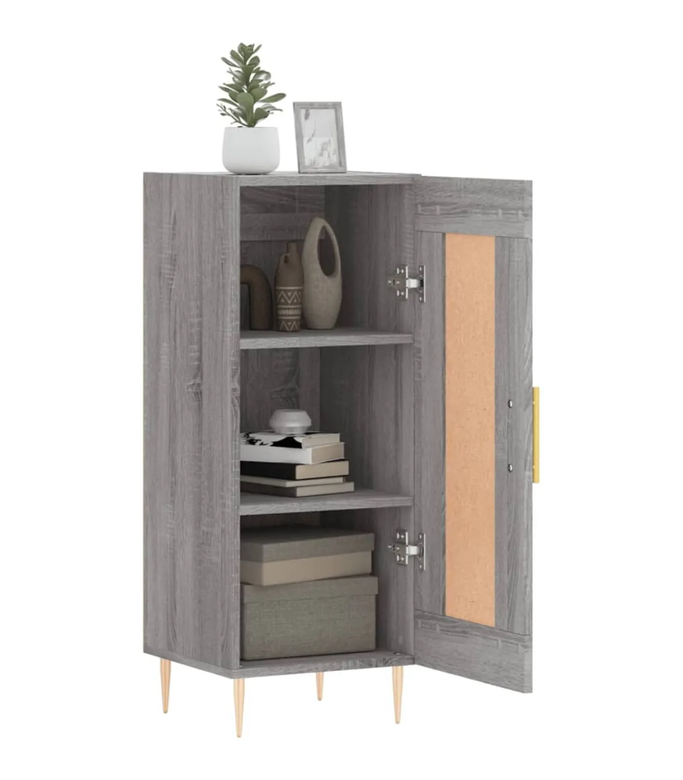 Sale Dressoir 34,5x34x90 cm bewerkt hout grijs sonoma eikenkleurig Meubels