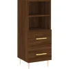 Online Dressoir 34,5x34x90 cm bewerkt hout bruin eikenkleur Meubels