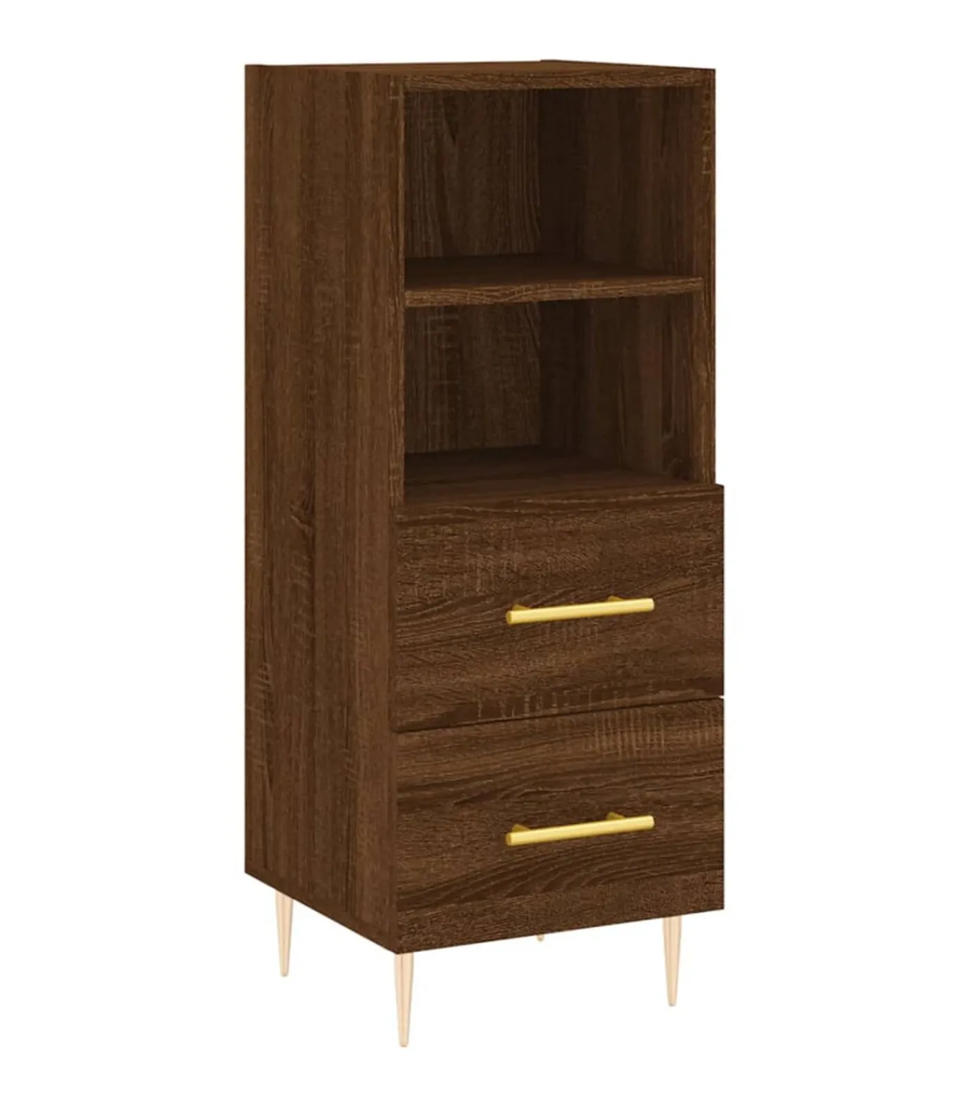 Online Dressoir 34,5x34x90 cm bewerkt hout bruin eikenkleur Meubels