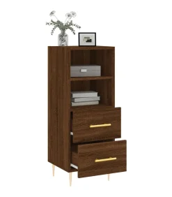 Online Dressoir 34,5x34x90 cm bewerkt hout bruin eikenkleur Meubels