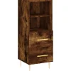 Clearance Dressoir 34,5x34x90 cm bewerkt hout gerookt eiken Meubels